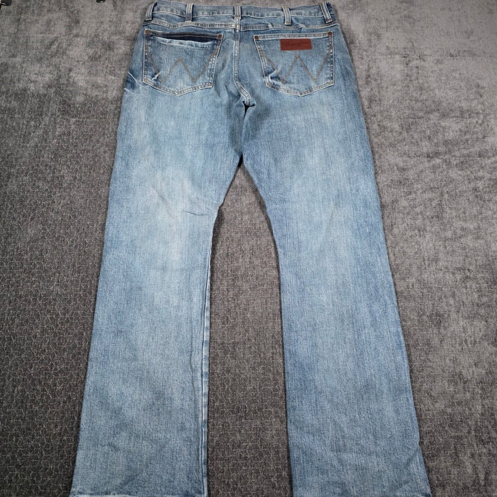 Wrangler Retro Slim Boot Jeans Mens 34x34 Medium Wash Denim 1077MWZGL